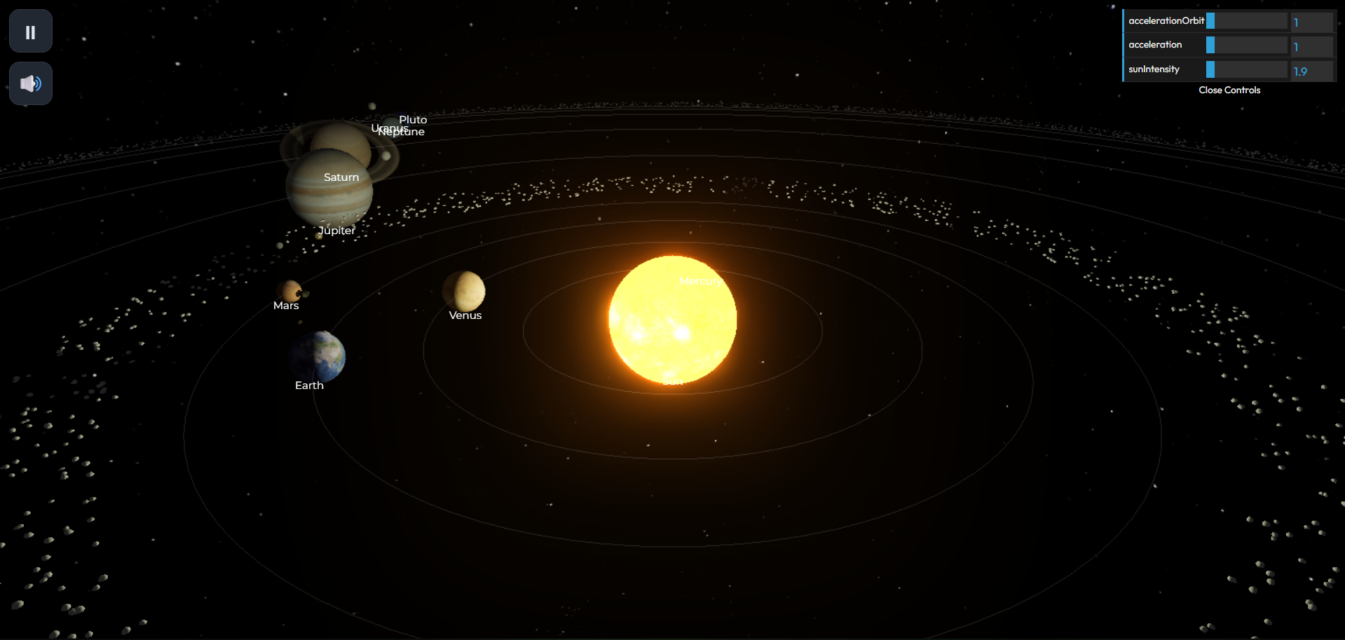 ThreeJS Solar System